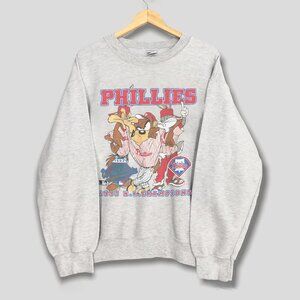 Vintage 1993 Philadelphia Phillies Looney Tunes Sweatshirt, Retro MLB Shirt Tee